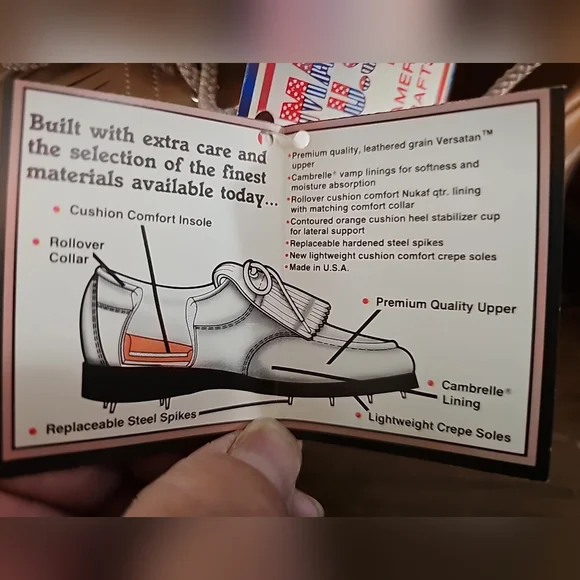 Vintage The Soft Ones By Endicott Johnson Golf Shoes Size 8 NWT - Picture 11 of 14